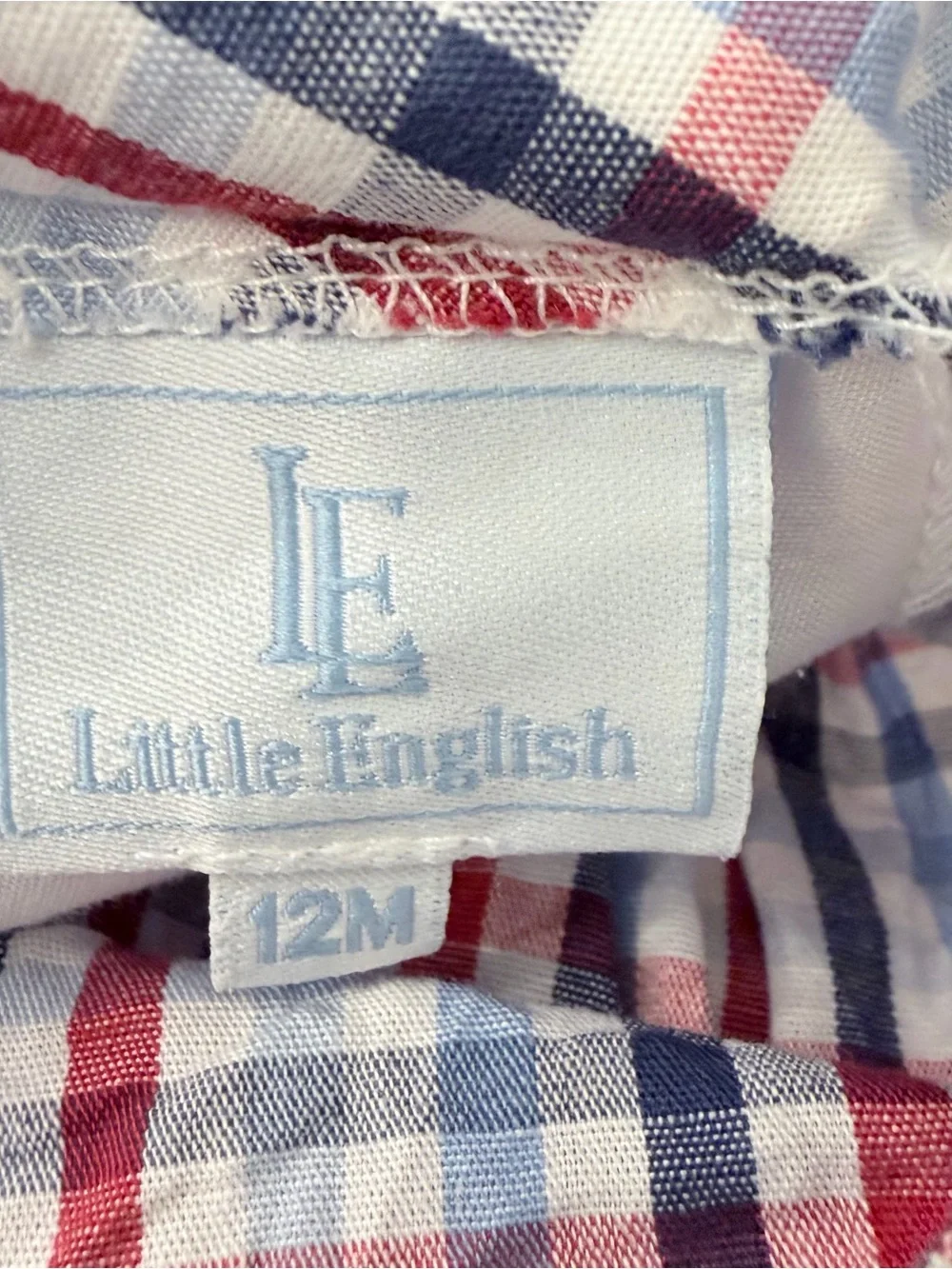 Little English Red, Blue and White Plaid Tank Top with Red Bloomers